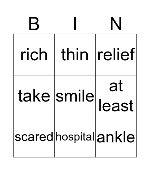 BINGO Card