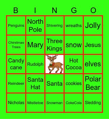 Chirstmas mm Bingo Card