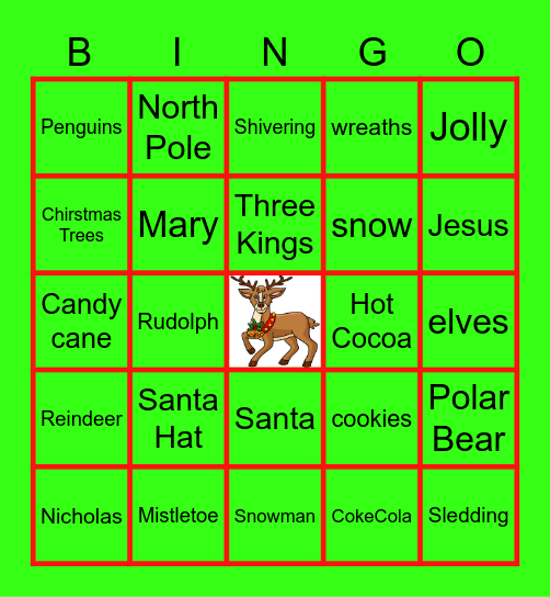 Chirstmas mm Bingo Card