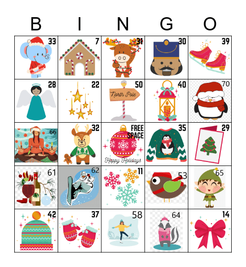 IKO HOLIDAY Bingo Card