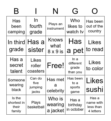 Hawks Bingo Card