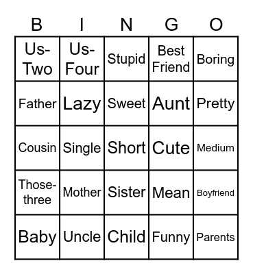 Viloot Binger Bingo Card