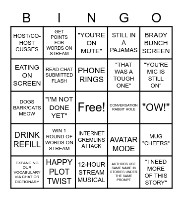 FFL12-HOUR LIVESTREAM - SEASON FINALE Bingo Card