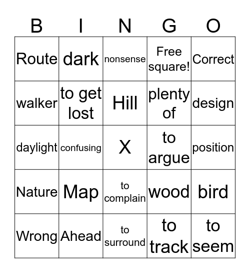 Unit 3 Bingo Card