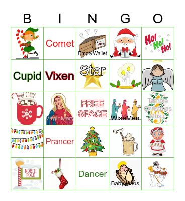 Schwering Christmas Bingo Card