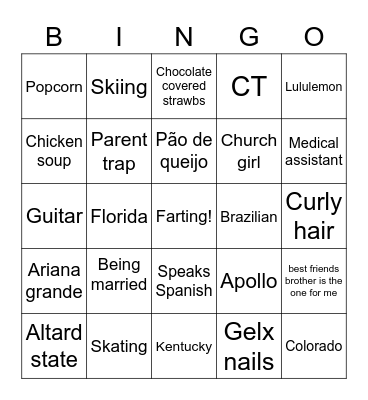 Loser bingo Card