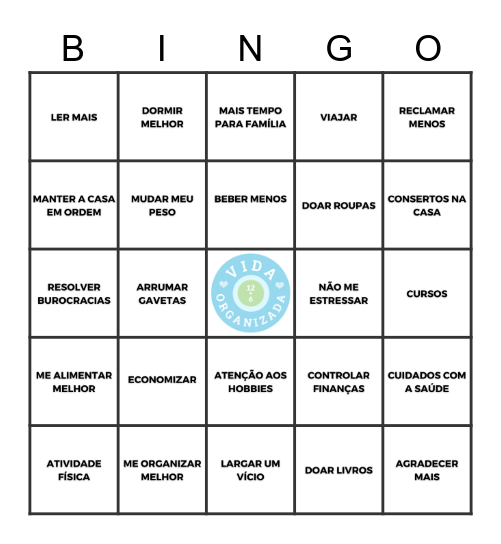 Planejamento 2023 Bingo Card