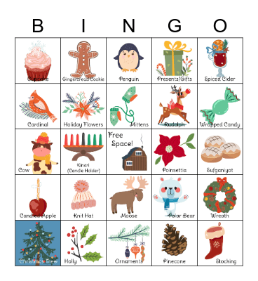 Winter Holiday BINGO! Bingo Card