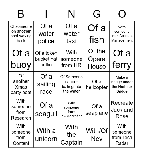 Picture ... Bingo Card