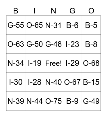 WIS 16th Foundation Celebration Bingo Card