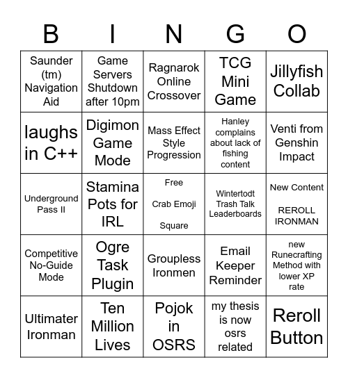 Adi 2017 Bingo Card