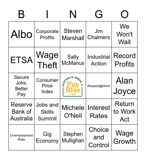 ASU 2022 Bingo! Bingo Card