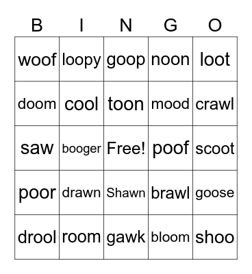 oo vs aw Bingo Card