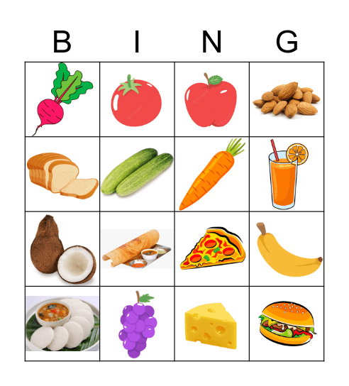 Yummy! Bingo Card