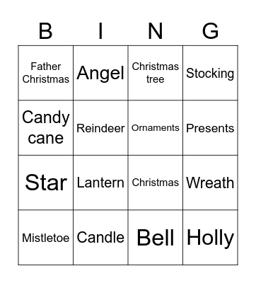Christmas Bingo Card