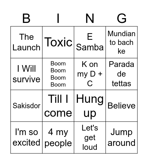 Bingo old 4x4 Bingo Card