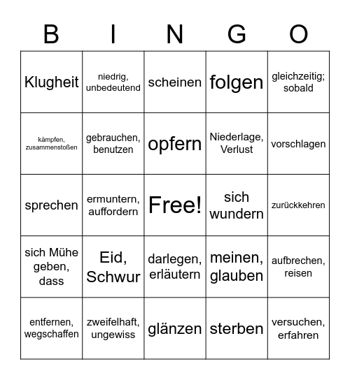 Bingo Card