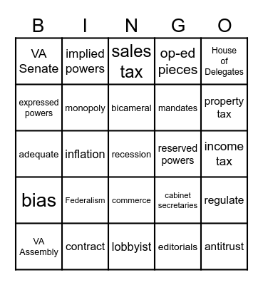 Christmas Bingo Card