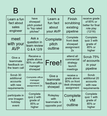 BDR December Bingo Card