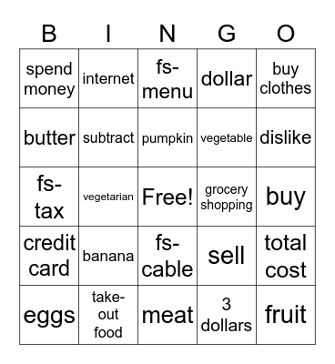 ASL 2 Unit 3 Review Bingo Card