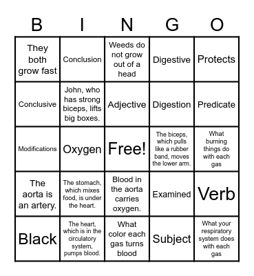 Corrective Reading Lesson 8 Bingo Card