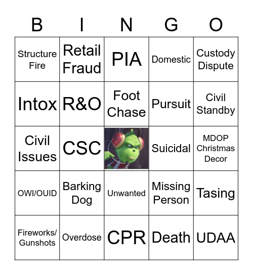 Dispatch Bingo Card
