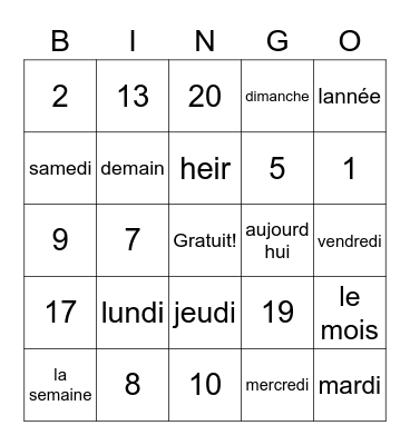 Tyree Charles-Marc Bingo Card