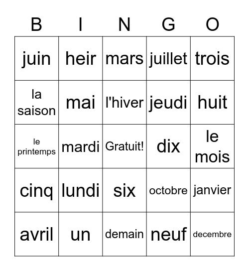 Jaziyah S-Hammond Bingo Card