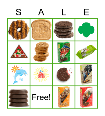 Girl Scout Cookie Bingo Card