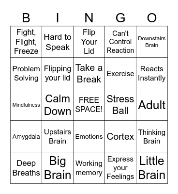 BRAIN BINGO Card