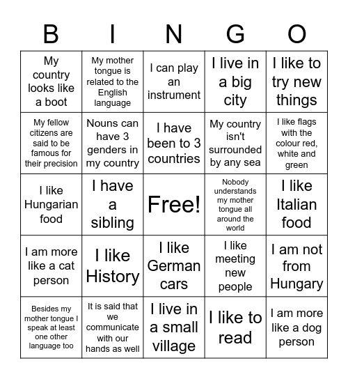 Let's meet Bingo Card