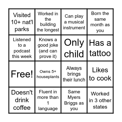 Senate Dems Bingo Card