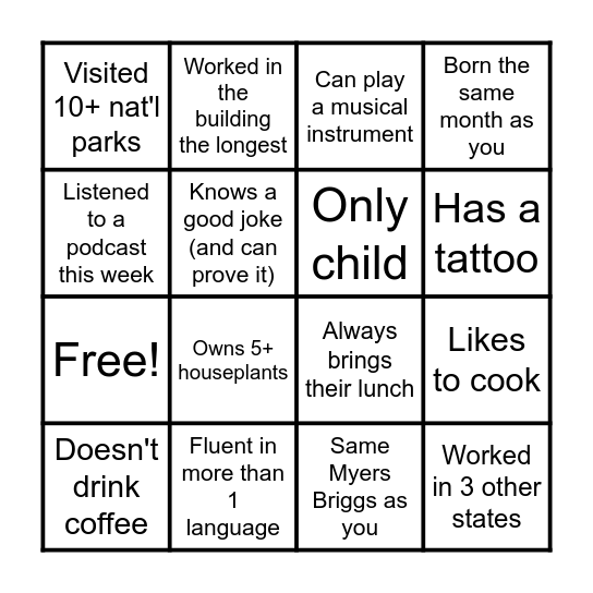 Senate Dems Bingo Card