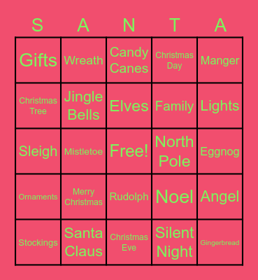 EMS Bingo - Christmas Theme #1 Bingo Card