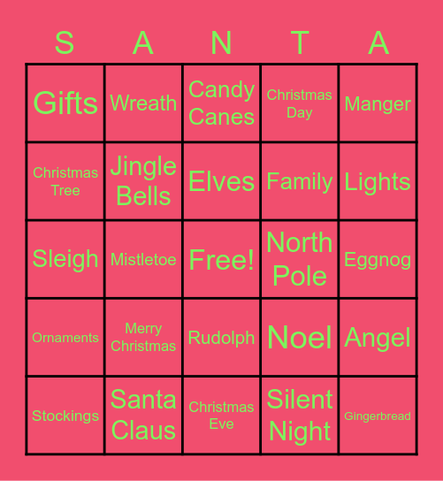 EMS Bingo - Christmas Theme #1 Bingo Card