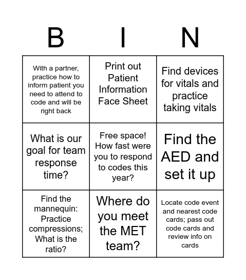 Mock Code Bingo! Bingo Card