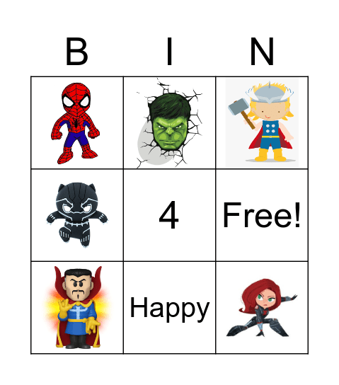 Dani's bingo Card