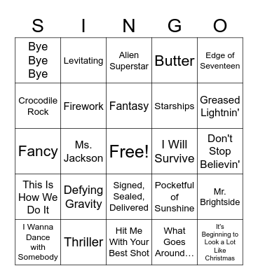 Student Life Singo! Bingo Card