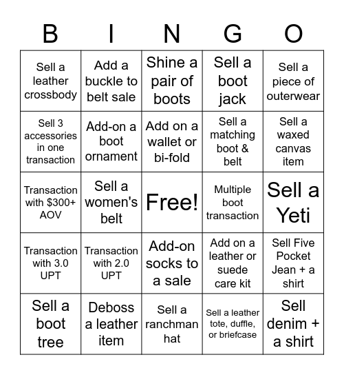 Ho Ho Howdy Bingo! Bingo Card