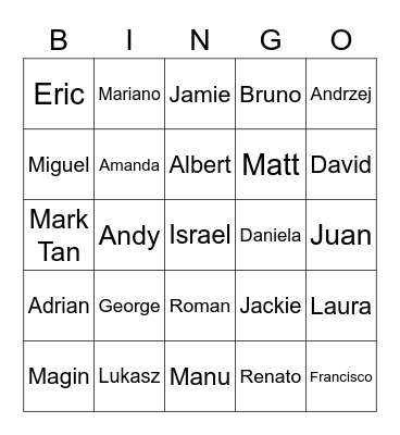 Getting to Know Little Zoo Bingo Card