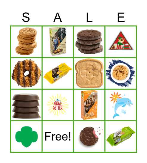 Girl Scout Cookie Bingo Card