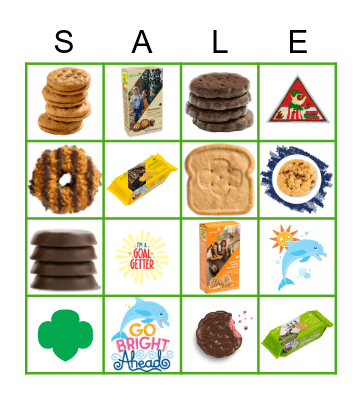 Girl Scout Cookie Bingo Card