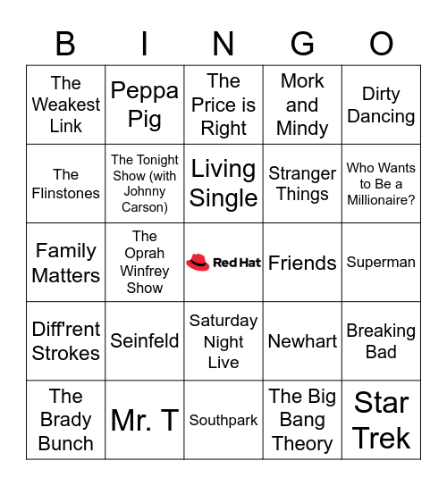 TV Quotes Bingo Card