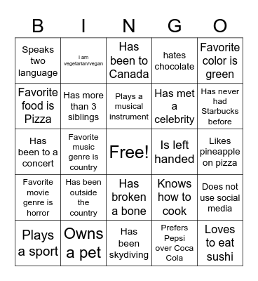 Bingo Card
