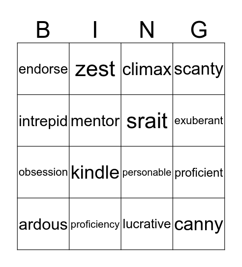 Bingo Card