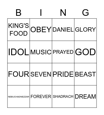 DANIEL BINGO Card