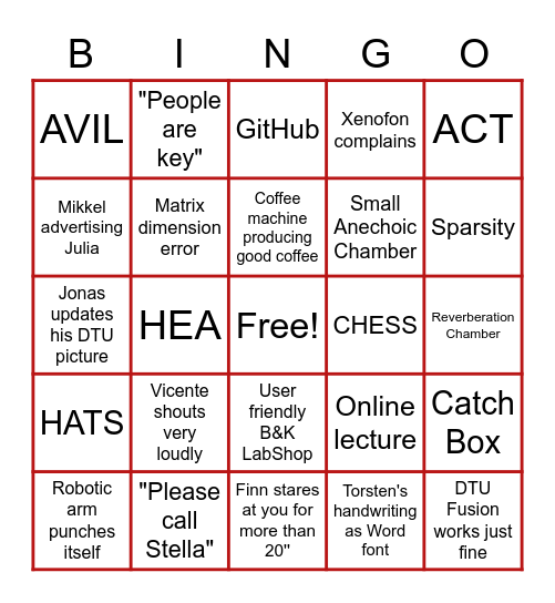 JULEFROKOST BINGO 2022 Bingo Card