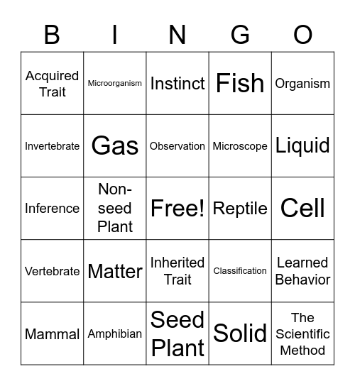 Semester 1 Bingo Checkpoint Bingo Card