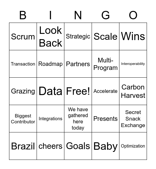 PM EOY Get Together Bingo Card