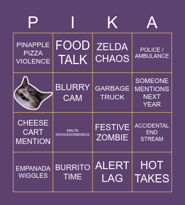 Stream Loteria - December Bingo Card